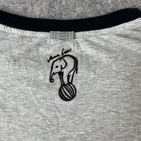 Marc Cain Designer Women’s White Circus Beaded Appliqué T-Shirt Size 6 - Picture 3 of 5